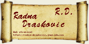 Radna Drašković vizit kartica